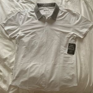 BYLT Basics Drop-Cut LUX dotted golf polo